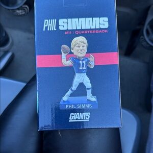 NFL Giants Phil Simms Bobblehead - Blue and Red